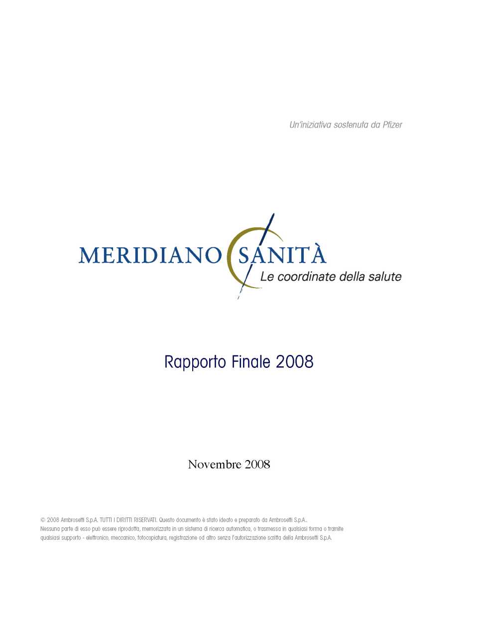 Rapporto - Meridiano Sanità 2008