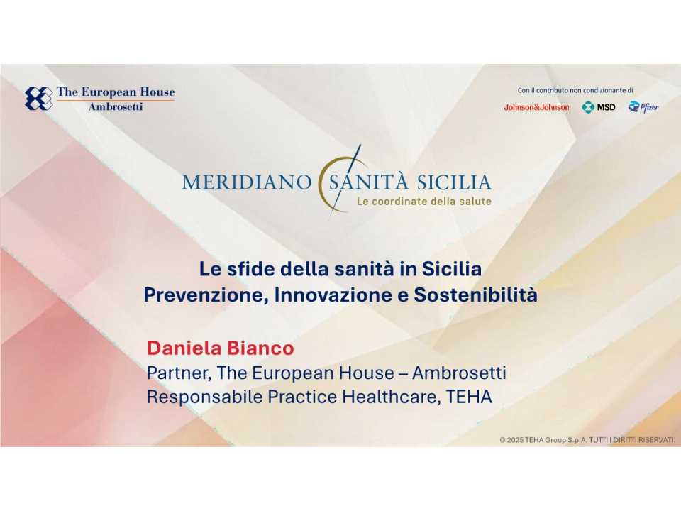 Meridiano Sanità Sicilia. Le sfide della sanità in Sicilia – Prevenzione, Innovazione e Sostenibilità