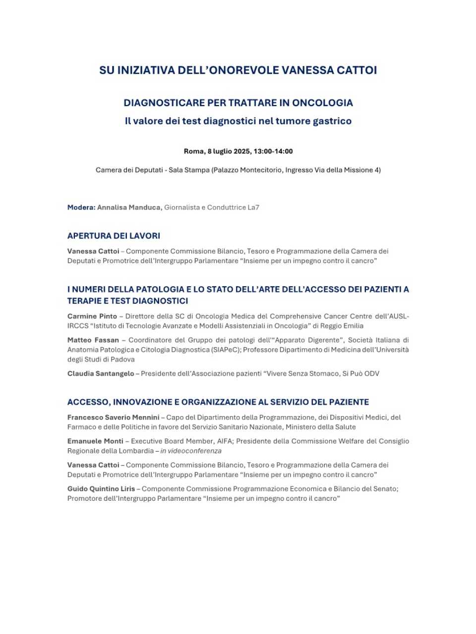 Diagnosticare per trattare in oncologia - Il valore dei test diagnostici nel tumore gastrico