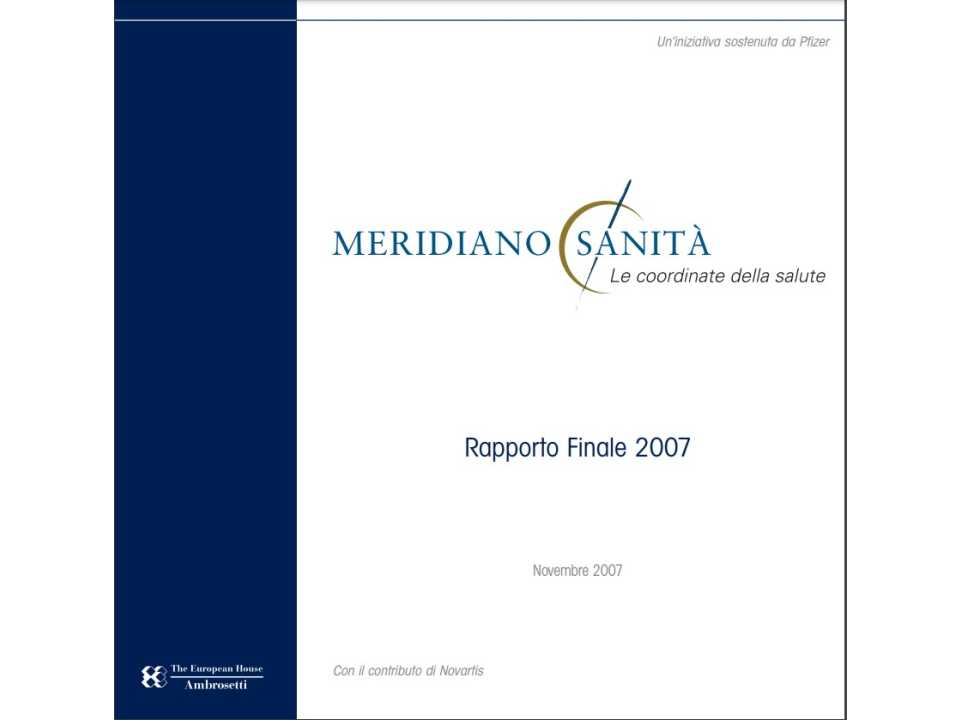 Rapporto - Meridiano Sanità 2007