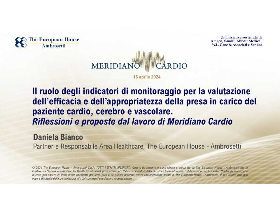 Cardiovascular Health for All
Quali prospettive per l'Italia