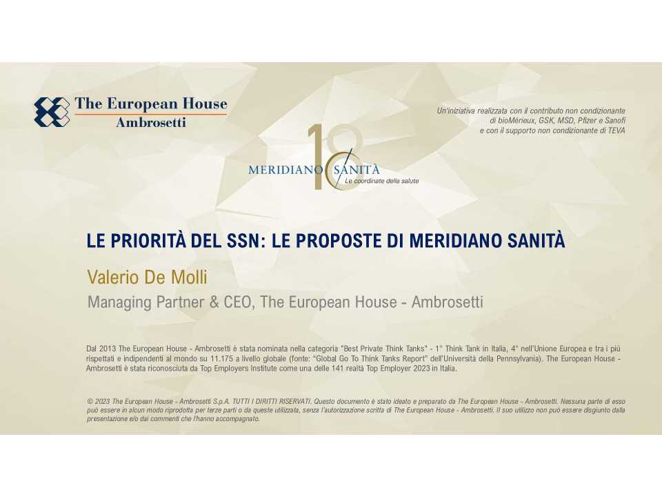 XVIII Edizione Forum Meridiano Sanità
