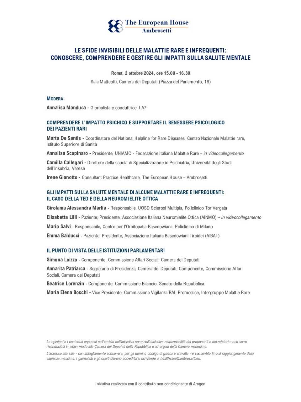 Le sfide invisibili delle malattie rare e infrequenti: Conoscere, comprendere e gestire gli impatti sulla salute mentale