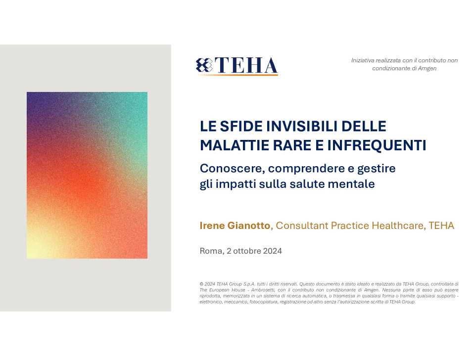 Le sfide invisibili delle malattie rare e infrequenti: Conoscere, comprendere e gestire gli impatti sulla salute mentale