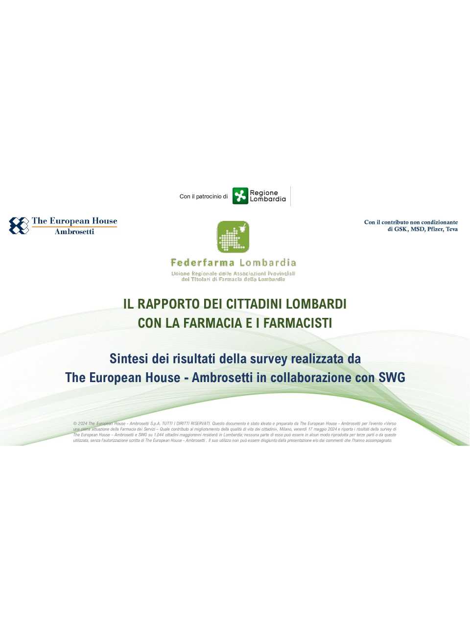 Verso una piena attuazione della farmacia dei servizi. Quale contributo al miglioramento della qualità di vita dei cittadini