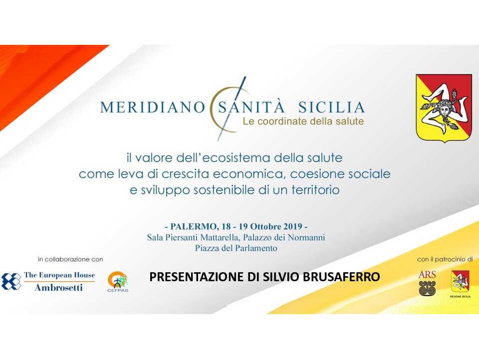 I Edizione Forum Meridiano Sanità Sicilia 