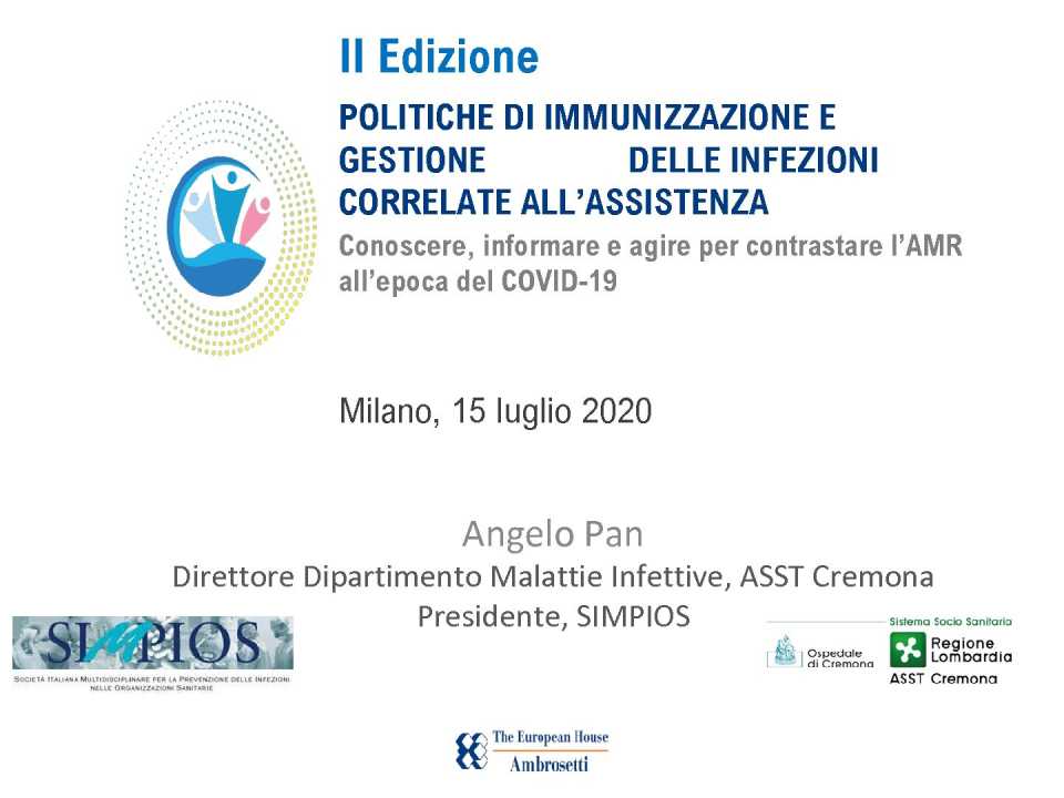 Politiche di immunizzazione e gestione delle infezioni correlate all'assistenza