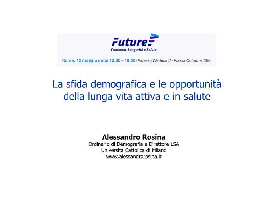 FUTURE - Economia, Longevità e Salute