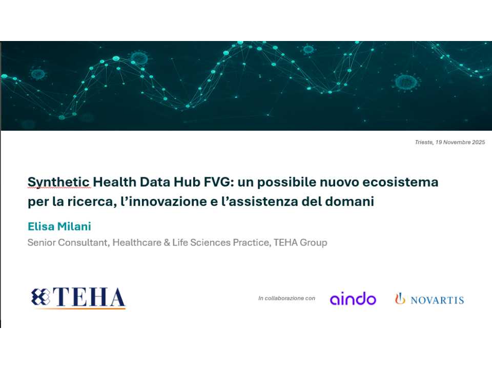 Dati sintetici per la salute: il Friuli Venezia Giulia come laboratorio di ricerca, innovazione e crescita